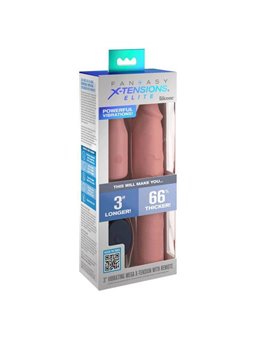 Fantasy X-Tensions - Guaina Fallica Vibrante Sleeve 9 in + 3 in Plug Remote