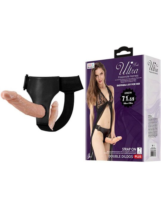 Baile Ultra - Dildo Strap-On con Imbracatura per Doppia Penetrazione