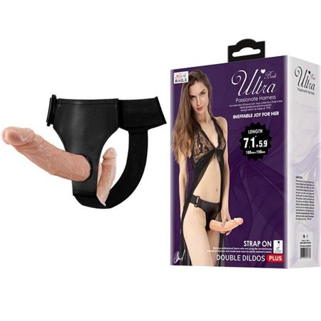 Baile Ultra - Dildo Strap-On con Imbracatura per Doppia Penetrazione