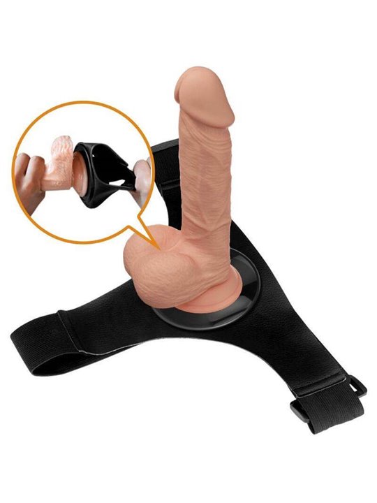 Pretty Love - Harness Briefs Universal Harness with Dildo Jerry 21.8 CM Natural