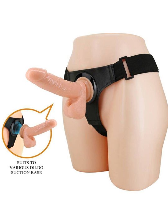 Pretty Love - Harness Briefs Universal Harness With Dildo Tom 20 CM Natural