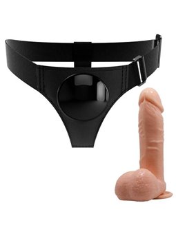 Pretty Love - Harness Briefs Universal Harness With Dildo Tom 20 CM Natural