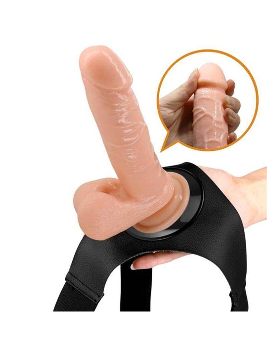 Pretty Love - Harness Briefs Universal Harness With Dildo Tom 20 CM Natural