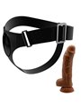 Pretty Love - Harness Briefs Universal Harness With Dildo Micheal 20 CM Black