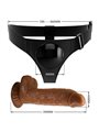 Pretty Love - Harness Briefs Universal Harness With Dildo Micheal 20 CM Black