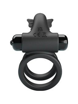 Pretty Love - Double Vibrating Ring with Black Stimulator