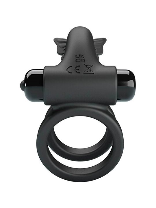 Pretty Love - Double Vibrating Ring with Black Stimulator