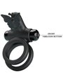 Pretty Love - Double Ring Vibrator With Black Stimulator