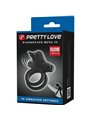 Pretty Love - Double Ring Vibrator With Black Stimulator