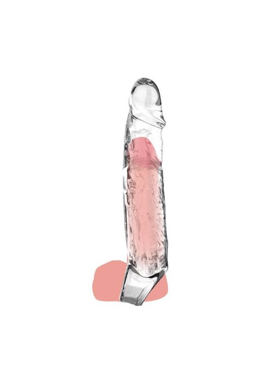Toyjoy - Guaina Trasparente con Anello Extension Sleeve Large