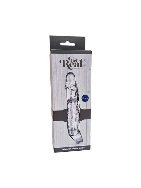 Toyjoy - Guaina Trasparente con Anello Extension Sleeve Large
