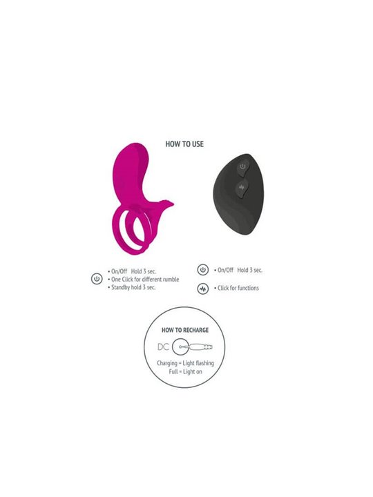 Xocoon - Couples Stimulator Ring Fuchsia