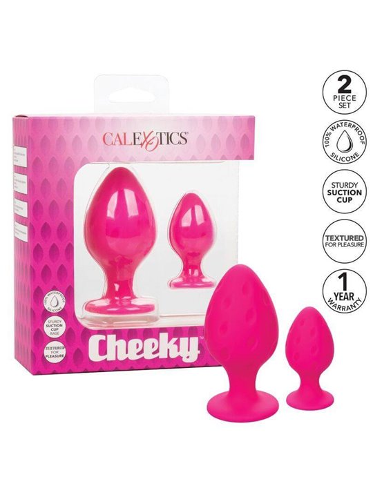 California Exotic - Plug Anale Rosa 2 PZ Cheeky Buttplug