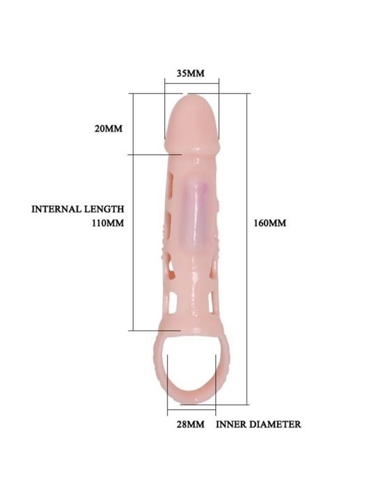 Pretty Love - Harrison Penis Extender Cover with Vibration and Strap 13.5 CM