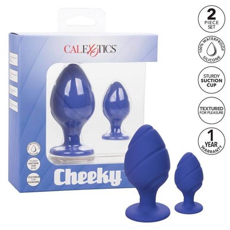 California Exotic - Plug Anale Blu 2 PZ Cheeky Buttplug