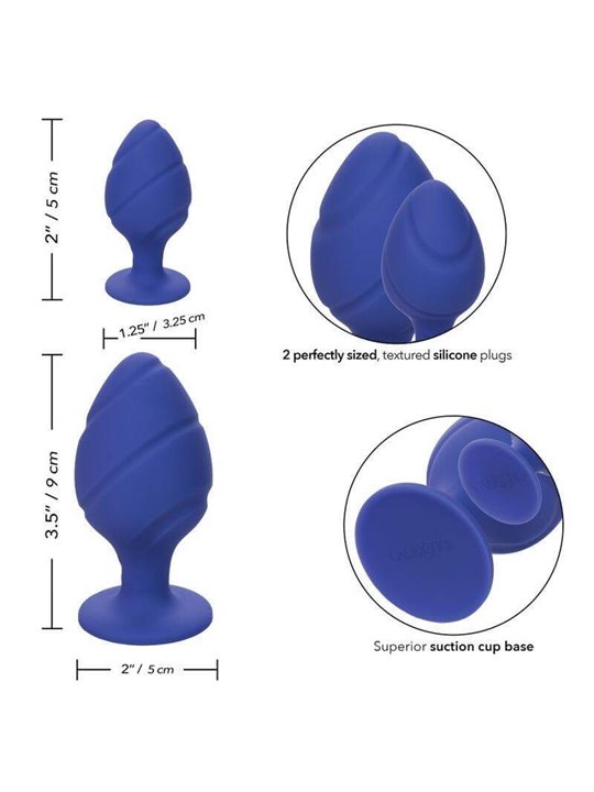 California Exotic - Plug Anale Blu 2 PZ Cheeky Buttplug