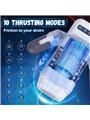 Game Cup - Thrusting Vibration Masturbator with Heating Function and Mobile Support - Black