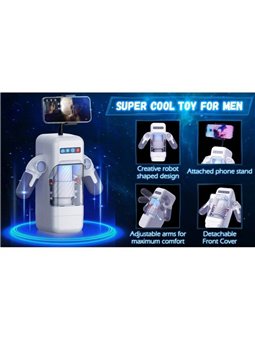 Game Cup - Thrusting Vibration Masturbator with Heating Function and Mobile Support - Black