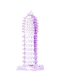 Baile Penis Sleeve - Guaina Fallica Viola con Punti in Rilievo Stimolanti 14 CM