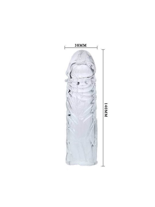 Baile Penis Sleeve - Guaina Fallica in Silicone Trasparente - 13 CM