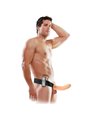 Fetish Fantasy Series - 19 CM Vibrating Hollow Strap-On Brown