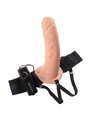 Fetish Fantasy Series - 19 CM Vibrating Hollow Strap-On Brown