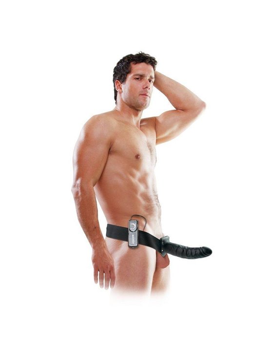 Fetish Fantasy Series - Fallo Indossabile Vibrante 8'' Vibrating Hollow Strap On Nero