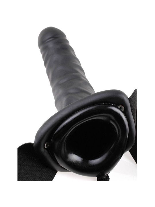Fetish Fantasy Series - Fallo Indossabile Vibrante 8'' Vibrating Hollow Strap On Nero