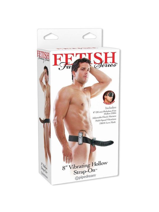 Fetish Fantasy Series - 19 CM Vibrating Hollow Strap-On Black