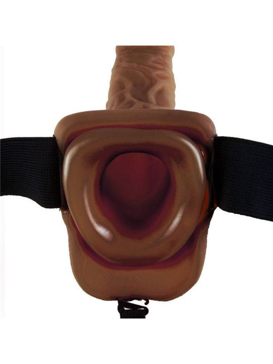 Fetish Fantasy Series 9" Hollow Strap-On With Balls 22.9Cm Brown