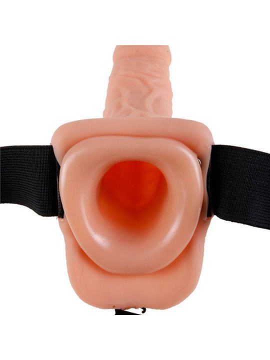 Fetish Fantasy Series - Series 11 Hollow Strap-On Vibrating with Balls 27.9CM Flesh