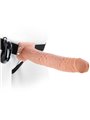 Fetish Fantasy Series - Series 11 Hollow Strap-On Vibrating with Balls 27.9CM Flesh