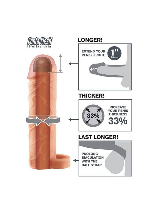 Fantasy X-Tensions - Guaina Indossabile Perfect 1 Extension With Ball Strap