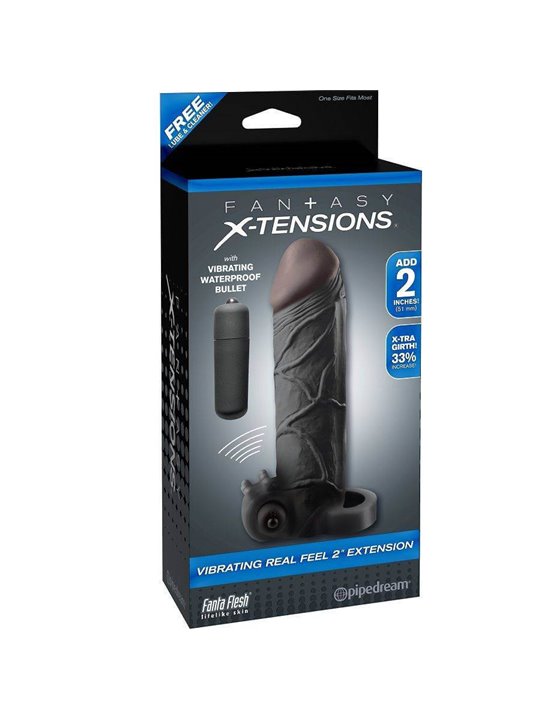 Fantasy X- Tensions - Vibrating Real Feel 2 Extension Black