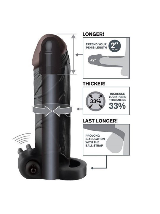 Fantasy X- Tensions - Vibrating Real Feel 2 Extension Black