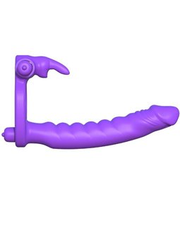 Pipedream - Fallo Indossabile con Stimolatore Clitoride Vibrante in Silicone Double Pene Rabbit