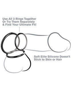 Fantasy C-Ringz - Silicone 3 Ring Stamina Set