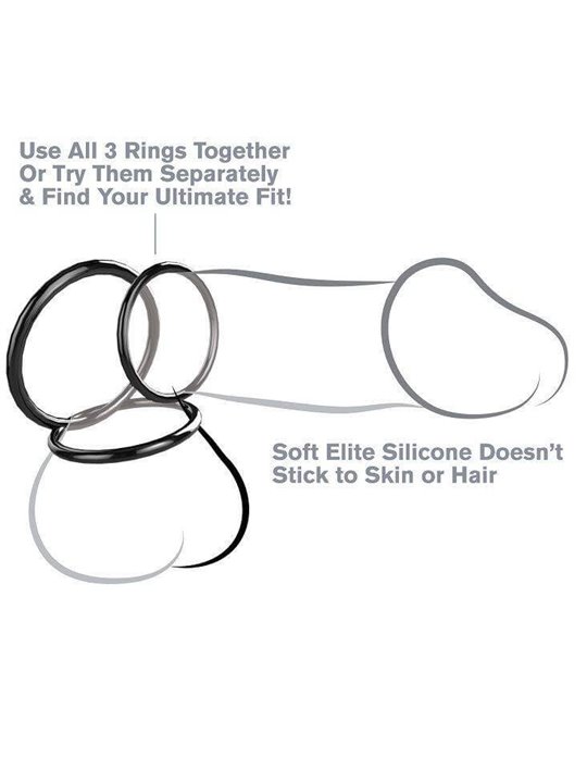 Fantasy C-Ringz - Silicone 3 Ring Stamina Set