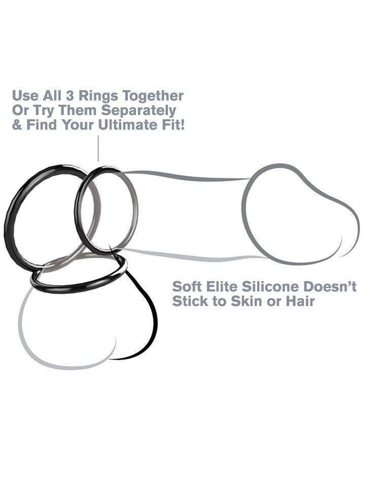 Fantasy C-Ringz - Silicone 3 Ring Stamina Set