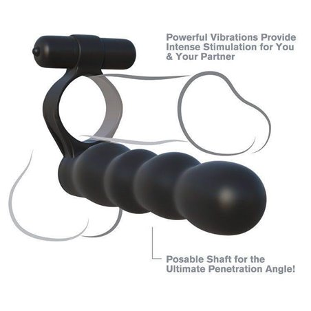 Pipedream - Anello Fallico Vibrante con Strap On Fantasy C-Ringz Posable Partner Double Penetrator