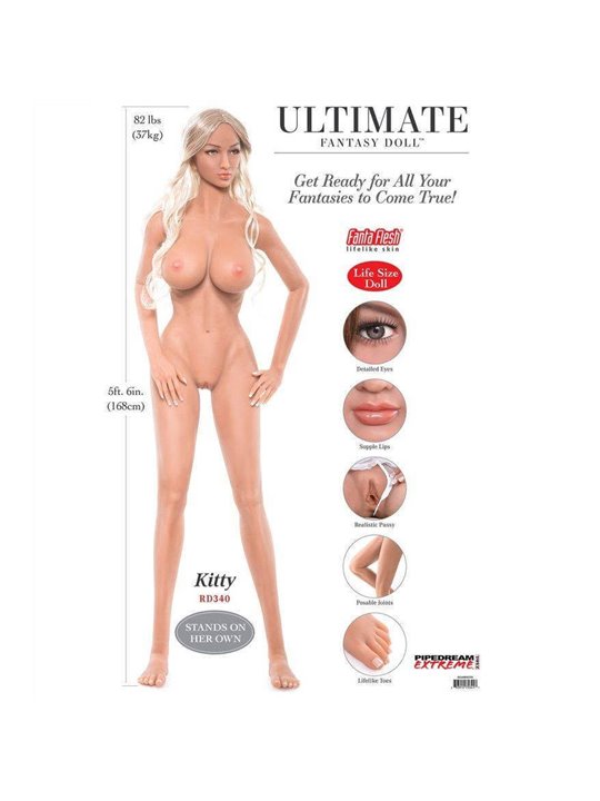 Pipedream Extreme Kitty - Bambola Sex Doll Realistica a Grandezza Naturale