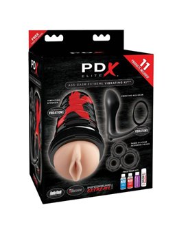 Pdx Elite Ass-Gasm Extreme Vibrating Kit - Vagin