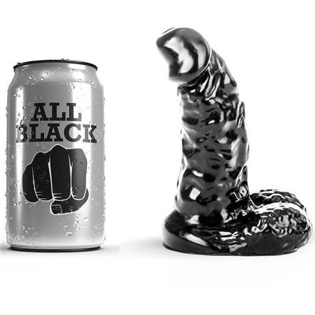 All Black - Pene Realistico in Silicone con Testicoli e Ventosa 13 CM