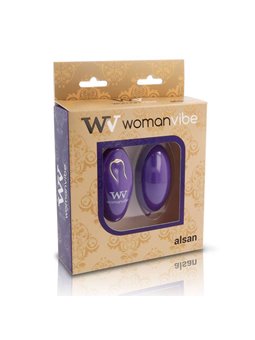 Womanvibe - Alsan Egg Remote Control Black Silicone Purple