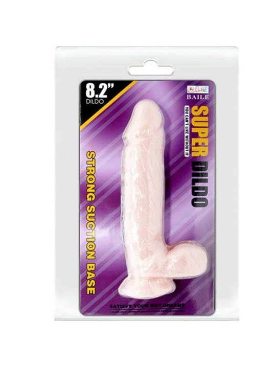Baile Super Dildo - Pene Realistico con Ventosa e Testicoli 21,5 CM