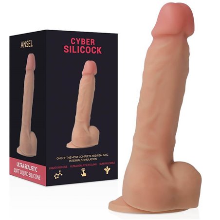 Cyber Silicock Ansel - Pene Ultra Realistico in Silicone Liquido 15,5 Cm