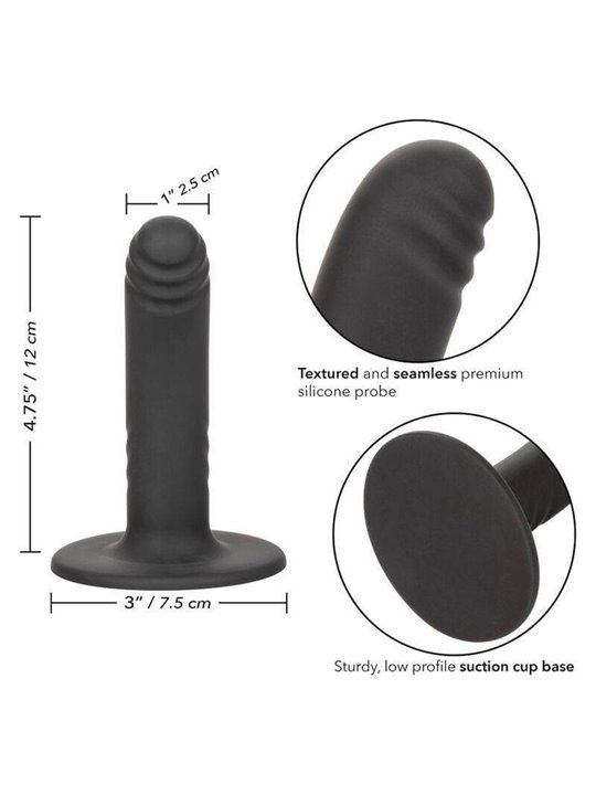 CalExotics Boundless Ridged - Dildo Strap-On in Silicone 12 CM - Nero