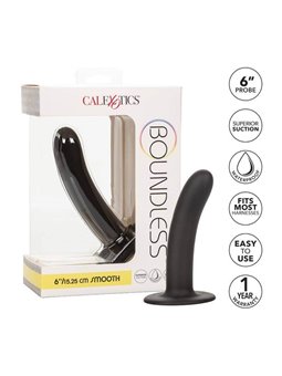 CalExotics Boundless Smooth - Dildo Strap-On in Silicone 15,25 CM - Nero