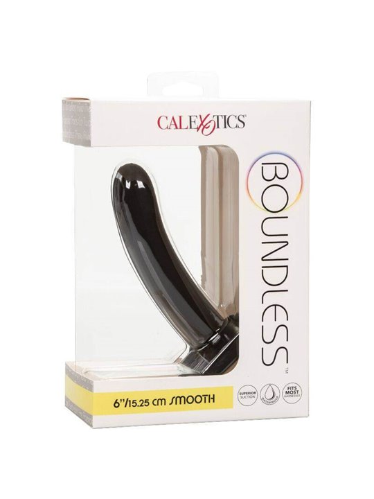 CalExotics Boundless Smooth - Dildo Strap-On in Silicone 15,25 CM - Nero