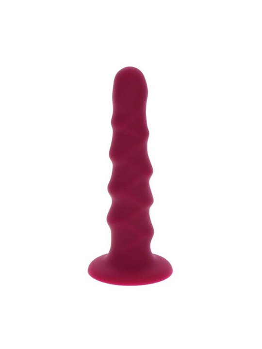 Get Real - Ribbed Dong 12 CM Red